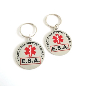 Prezzo di fabbrica circolare <span class=keywords><strong>in</strong></span> metallo smaltato supporto emotivo animale E.S.A. Targhetta identificativa del nome del cane da compagnia <span class=keywords><strong>ESA</strong></span> per collari per animali domestici di forma rotonda - Product Image 5
