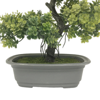 Petit Bonsaï Arbre Plante avec Vase Pin Artificiel Succulent 11ft Intérieur Décoratif Arbre en Pot pour Bureau