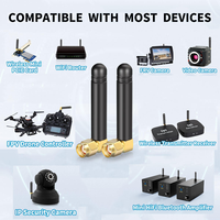 Antenne en caoutchouc pliable mini 2,4 GHz/WiFi pour la communication, antenne omnidirectionnelle WiFi en caoutchouc RP-SMA, prix de gros d'usine