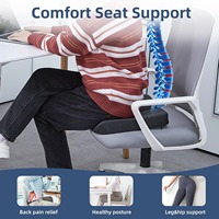 Coussin de siège réglable en mousse à mémoire de forme pour siège de bureau siège de voiture coccyx sciatique soulagement de la douleur pour les voyages en plein air