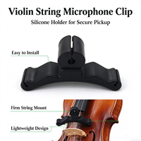 Support de microphone en silicone souple pour violon et violoncelle, clip de fixation pour cordes, absorption des vibrations, accessoire pour micro à condensateur filaire