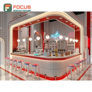 Vitrine à café minimaliste, finition noir mat, espace de présentation pour bouteilles de sirop, armoire de présentation pour café - Product Image 1