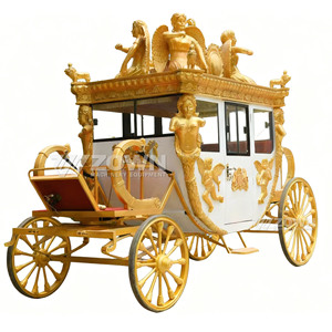Charrette royale personnalisée pour mariages et événements, charrette à chevaux élégante à vendre - Product Image 3