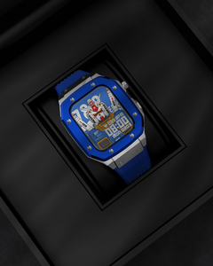 Bracelet de montre de luxe avec boîtier en métal pour <span class=keywords><strong>apple</strong></span> <span class=keywords><strong>watch</strong></span> série 7 <span class=keywords><strong>41</strong></span> <span class=keywords><strong>mm</strong></span> 45mm, bracelet en silicone souple pour iwatch 4 <span class=keywords><strong>5</strong></span> 6 7 se - Product Image 3