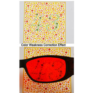 フルリム95%ブルーライトカットスクエアラウンド型オーバーグラス、オレンジレッドレンズ、夜間視力用イエローレンズ付き - Product Image 5