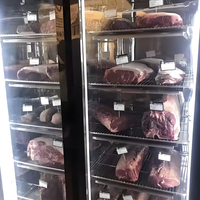 Personnalisé boeuf Steak saucisse viande vieillissement à sec vieilli refroidisseur réfrigérateur affichage de réfrigérateur verre sec Dri ager armoire pour restaurant