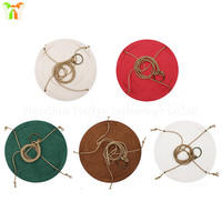 Rond PU cuir plante cintre support moderne suspendu planteur intérieur plante fleur Pot cintre pour la décoration de la maison