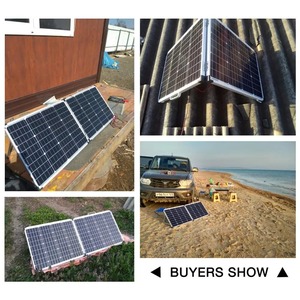 Panneaux solaires portables pliables haute efficacité 18V 100W pour extérieur, chargeur 12V pour voiture, camping-car, bateau, station d'alimentation de voyage - Product Image 6