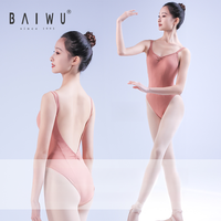 Baiwu – justaucorps à Double sangle pour fille, vêtement rose de Ballet pour entraînement à la danse, 121141040