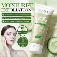 OEM SADOER Gommage Visage à l'Acide de Concombre 100g pour Peaux Grasses et Élimination des Points Noirs avec Exfoliation Douce