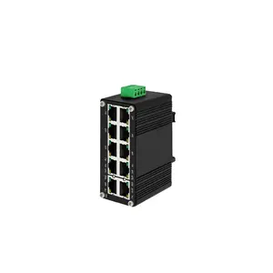 Unmanaged Mini Industrial 10-Port 10 100 1000 T 802.3at PoE +2 Port 10/100/1000T Compact Ethernet Switch