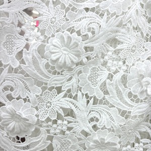 Tùy chỉnh bán buôn tinh tế Trắng Organza 3D hoa thêu ren vải - Product Image 2