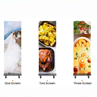 Pantalla LED Plegable para Carteles, Portátil, para Interiores, Empalmable, P1.25, P1.53, P1.86, P2, P2.5, Letreros Digitales Publicitarios