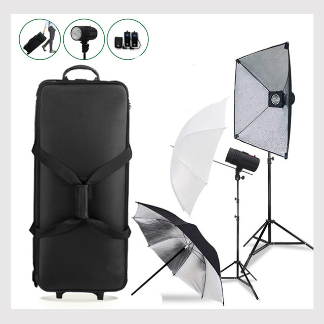 Photography Equipment Rolling Case Waterproof Camera Bag Light Stand Bag Tripod Storage Home Use Unisex