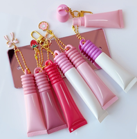 Tubes de gloss à lèvres en PETG avec logo personnalisé, vente en gros, contenants cosmétiques vides à tête ronde, tubes d'emballage pour gloss à lèvres