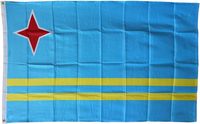 Nouveau drapeau de la République d'Aruba 3x5 pieds, imprimé recto-verso, 100% polyester