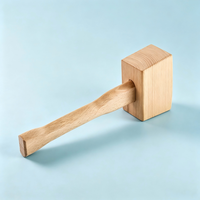 Palu Kayu, Palu Es Manual 9,5 inci, Palu Kayu Beech Solid, Palu Tukang Kayu, Alat Pertukangan Kayu