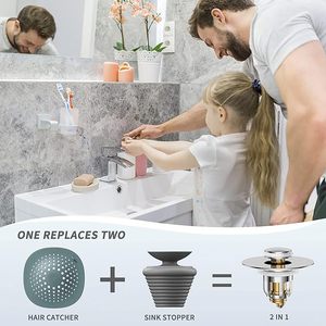 Tappo di <span class=keywords><strong>scarico</strong></span> a scomparsa Anti-zoccolo cromato con cestello filtro per bagno in ottone e accessori per lavello da <span class=keywords><strong>cucina</strong></span> - Product Image 5