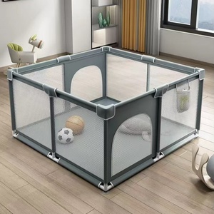 Parque de juegos y valla de seguridad para bebés y niños pequeños para el hogar, con piscina de bolas y tapete de gateo - Product Image 6