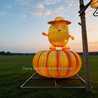 Reuze Cartoon Fruit & Groente Lantaarnset (Mango, Rijst, Peer, Maïs) Waterdichte LED-lantaarn voor Festival Themapark Decoratie