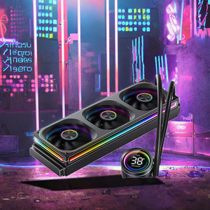 Jonsbo TH360 Aluminum Digital Display Water-Cooled CPU Radiator ARGB Synchronous Four-Sided Mirror PWM Intelligent <b>Computer</b> <b>Case</b> - Product Image 3