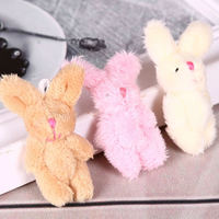 Mini lapin en peluche doux pour décoration de poupée pour maison Mini jouet en peluche lapin en peluche pour poupée