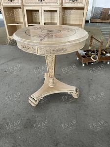 Conception Antique En Bois <span class=keywords><strong>De</strong></span> Frêne Coquille Décoration Rond Coin Table D'appoint - Product Image 4