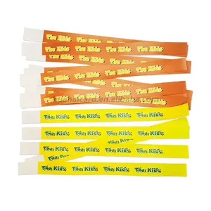 Customized Bracelets Waterproof One time use hand Wrist band Tyvek Paper wristbands for Events/Playground/ Festival
