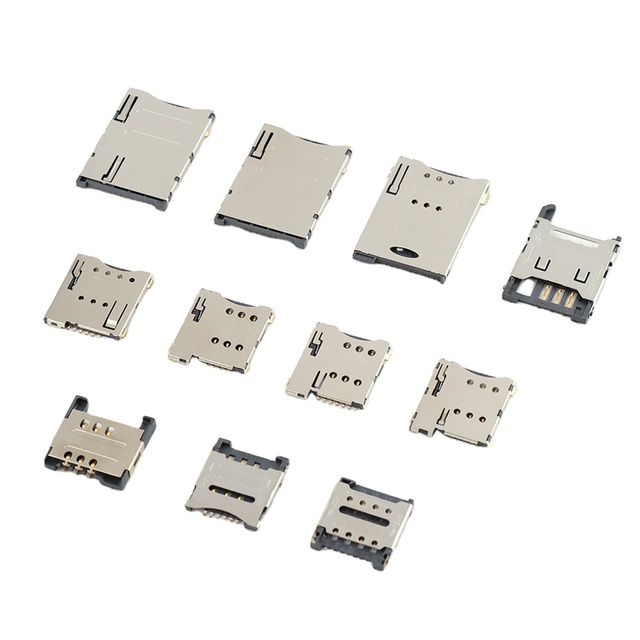 Push Push Type Anti-Crush Sim Card Connector Sim 6 6+1 7 8 Pin Micro Sim Socket Connector