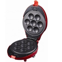 Mini perforateur de beignets électrique avec plaques détachables 3 en 1, appareil automatique à 7 trous pour la fabrication de crêpes et de beignets