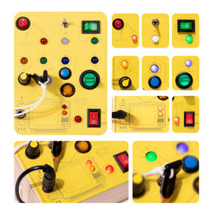 Nouveau produit 2 <span class=keywords><strong>en</strong></span> 1Montessori voyage jouet éducatif bébé lumière <span class=keywords><strong>en</strong></span> <span class=keywords><strong>bois</strong></span> LED boîte à <span class=keywords><strong>outils</strong></span> occupé conseil jouets sensoriels pour enfants enfants - Product Image 5