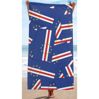 Serviettes de plage Cap-Vert personnalisées en gros d'usine, séchage rapide, absorbantes, légères et fines pour salle de bain, piscine et natation