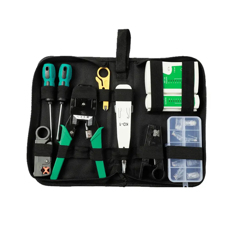 INNO Professional 14PCS Network Installation Tool Kit Crimp Manual Tool Cable Repair Tool Set With Bag