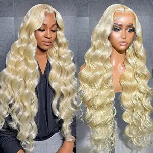 Light Brown Lace 28 Inch Front Wigs Frontal Wigs for Women 210% Density Brazilian Virgin Pre Plucked Body Wave 13X4 Human Hair