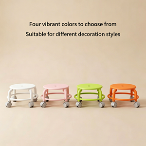 Tabouret mobile, pliable, robuste, durable, silencieux, avec petites roulettes, à profil bas, pour <span class=keywords><strong>la</strong></span> pose <span class=keywords><strong>de</strong></span> carrelage, le changement <span class=keywords><strong>de</strong></span> chaussures, <span class=keywords><strong>la</strong></span> marche des bébés, <span class=keywords><strong>la</strong></span> crèche et l'entrepôt - Product Image 1
