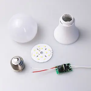 Bán Buôn Trung Quốc IC Driver 6500K B22 E27 Cơ Sở 5 Wát Led Bulb Phụ Tùng