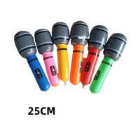 Ballons microphones gonflables en PVC personnalisés pour accessoires DJ, photomaton, chansons, décorations de concerts