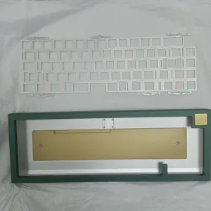 Barato estoque teclado 65% layout placa peso personalização mecânico cnc alumínio teclado