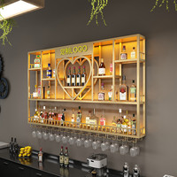 Meubles de bar commerciaux conception présentoirs à vin support de rangement mural vintage étagères à vin murales en fer