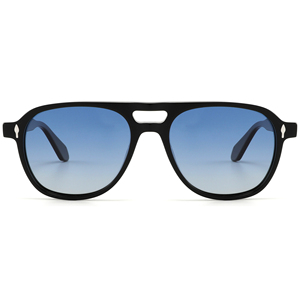 Gafas de sol clásicas Wayfarer, montura negra sólida, lentes azules, montura completa, protección anti-UV, unisex, para adultos - Product Image 6