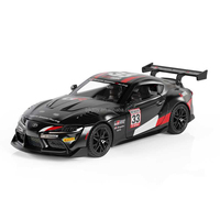Modèle de voiture en alliage et plastique à l'échelle 1:32 Supra GT4 avec portes ouvrantes, fonction de recul, lumières et sons, jouet de collection décoratif