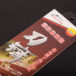 Anzuelos dobles Xingyuan de 36 mm con funda dorada, pre-atados y con púas para pesca con múltiples anzuelos. - Product Image 2