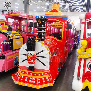 قطار كهربائي بدون مسار مخصص على شكل سيارة للأطفال والكبار للبيع في المراكز التجارية السياحية - Product Image 1