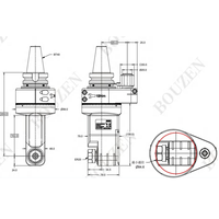 Tête d'angle CNC haute précision YUDE BRT40-ER20-100 (aluminium et acier) pour machine-outil de traitement des métaux