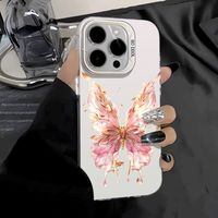 Coques de Téléphone Antichoc de Luxe en Gros avec Papillons pour iPhone 17 Air 16 15 Plus Pro Max 14 13 12 11 – Housse de Protection Arrière