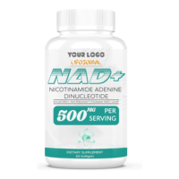 Complément de Nicotinamide Adénine Dinucléotide 500mg NAD+ en gélules molles, absorption maximale pour la fonction cérébrale et la réparation du ADN
