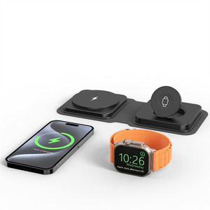 Hot Bán Có Thể Gập Lại 15W Từ Sạc Không Dây 2 Trong <span class=keywords><strong>1</strong></span> Một Nam Châm Sạc Trạm Cho Iphone Pro Cho Iwatch Cho Airpod - Product Image 2