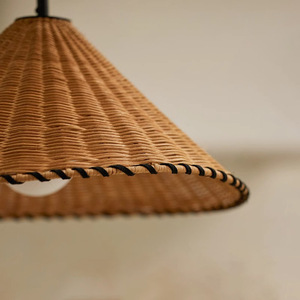 Japanese Wabi Sabi Style Rattan Pendant <b>Light</b> E27 LED Round Chocolate For Living Room <b>Dining</b> Room Bedroom Study - Product Image 4
