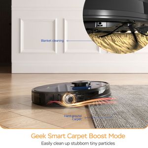 หุ่นยนต์ดูดฝุ่น GeekSmart L7 แรงดูด 2700 Pa ระบบนำทาง LDS ควบคุมผ่านแอป พร้อมฟิลเตอร์พลาสติก เหมาะสำหรับบ้านขนาดใหญ่ที่มีสัตว์เลี้ยง - Product Image 6