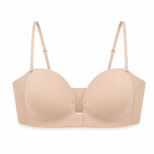 <span class=keywords><strong>Reggiseno</strong></span> Plus Size da Donna con Chiusura Frontale, <span class=keywords><strong>3</strong></span> Modi <span class=keywords><strong>di</strong></span> Indossabilità, Senza Ferretto, Senza Cuciture, Effetto Push-Up per Outfit Quotidiani con Spalle Scoperte e Halter - Product Image 2